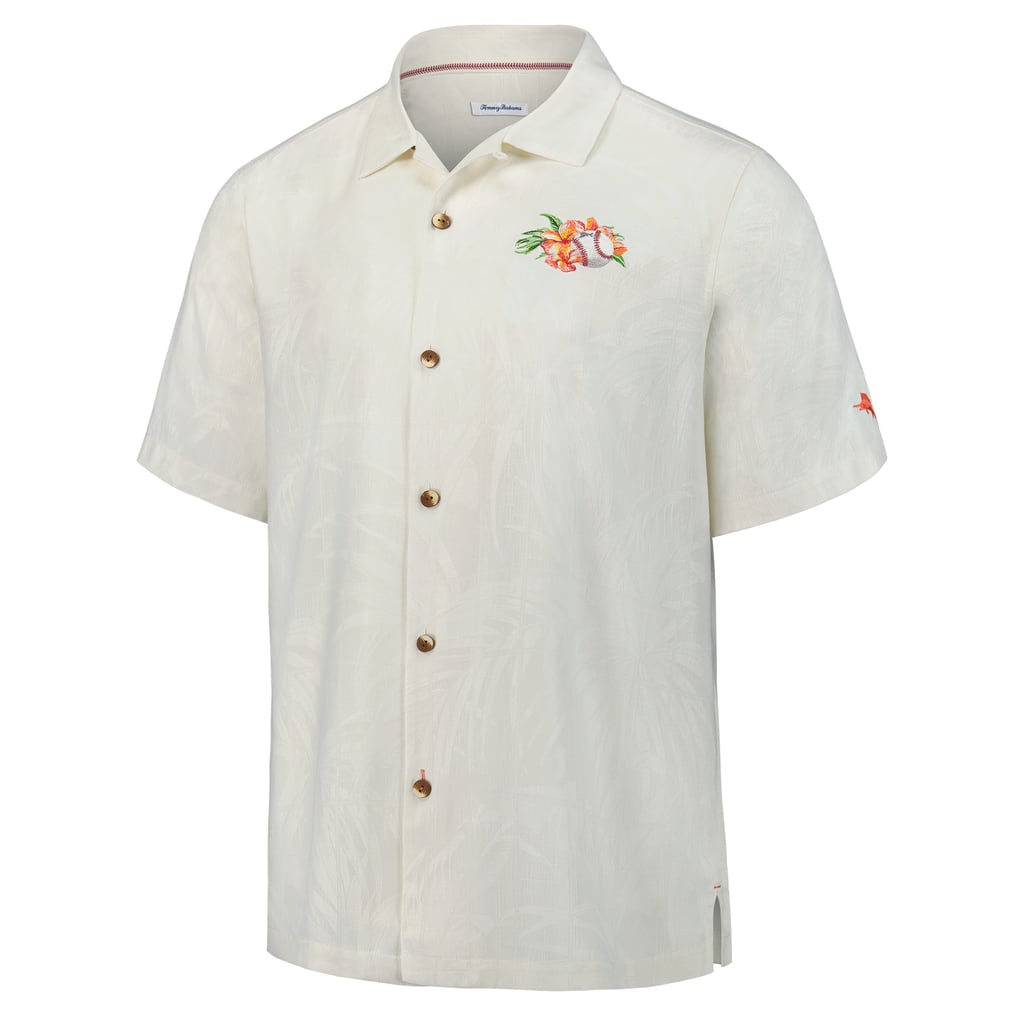  Miami Marlins Tommy Bahama Grand Slam Bay Camp Button-Up Shirt - White